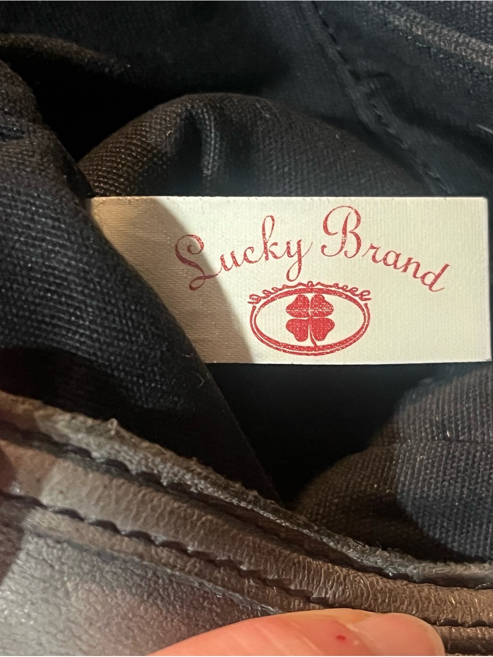 Lucky Brand Olive Green Leather Fold-Over Wristlet - Picture 8 of 8